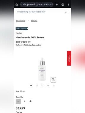 TIRTIR | NEW IN BOX | 20% Niacinamide Serum 30 ml
